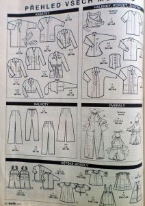 Burda 5/1995 - přehled střihů