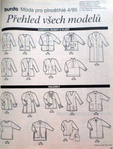 Burda - Móda pro plnoštíhlé 4/95 - přehled modelů 1