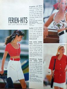 Burda 7/1990 - ukázka střihů