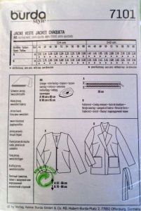 Střih BURDA - Dámské sako pro plnoštíhlé vel. 44-60