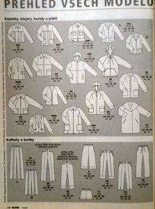 Burda 1/2002 - ukázka střihů