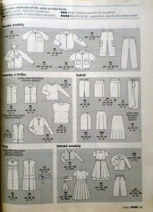 Burda 2/2002 - přehled střihů