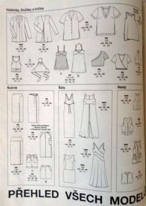 Burda 4/1998 -CZ- časopis se střihy Burda 4/1998 - přehled modelů