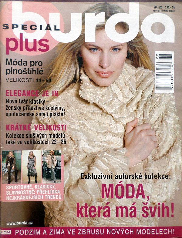 Burda plus 11/2003 -CZ- časopis se střihy
